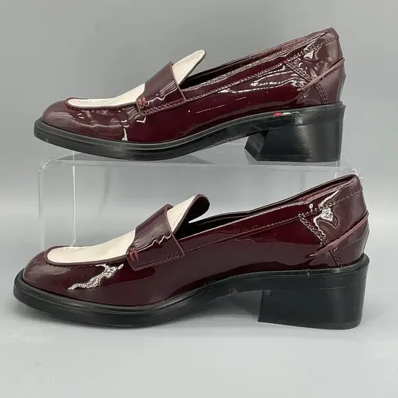 SARTO By Franco Sarto Burgundy and Cream Loafers - Picture 2 of 14